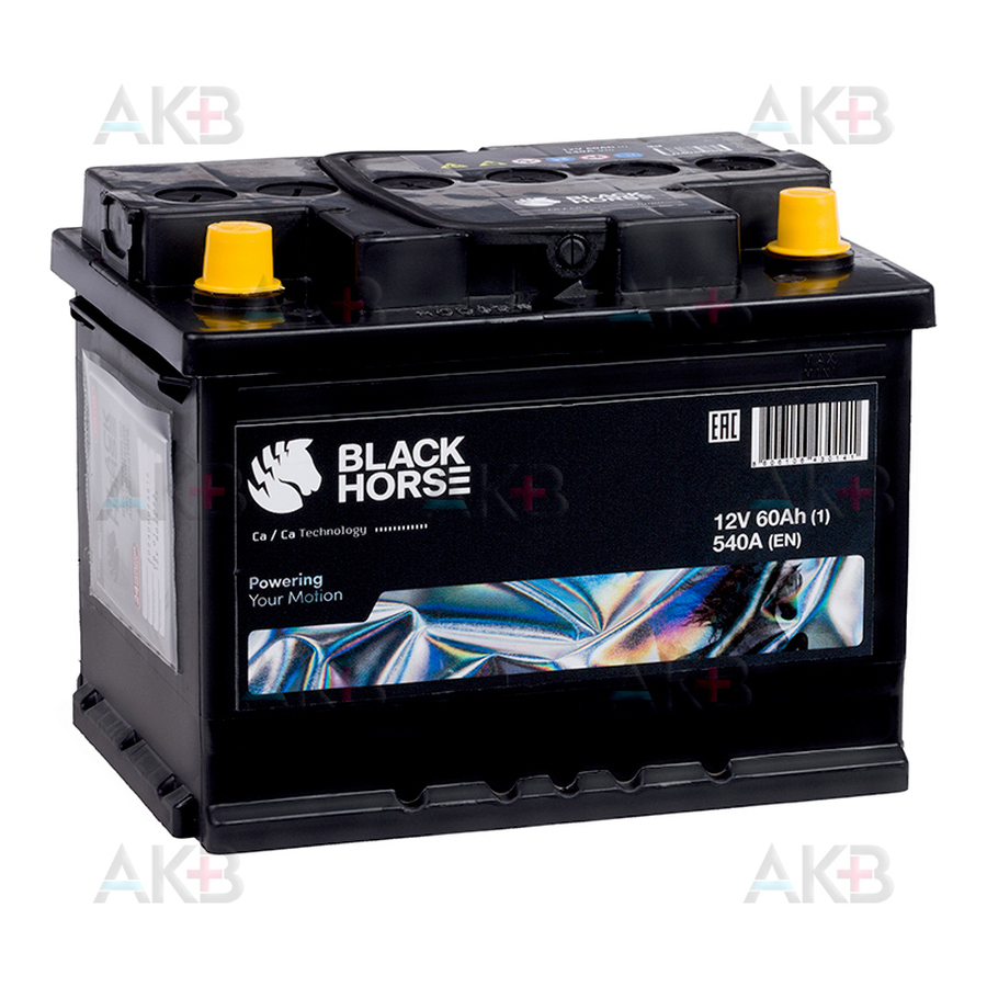 Автомобильный аккумулятор Black Horse 60L 540A 242x175x190