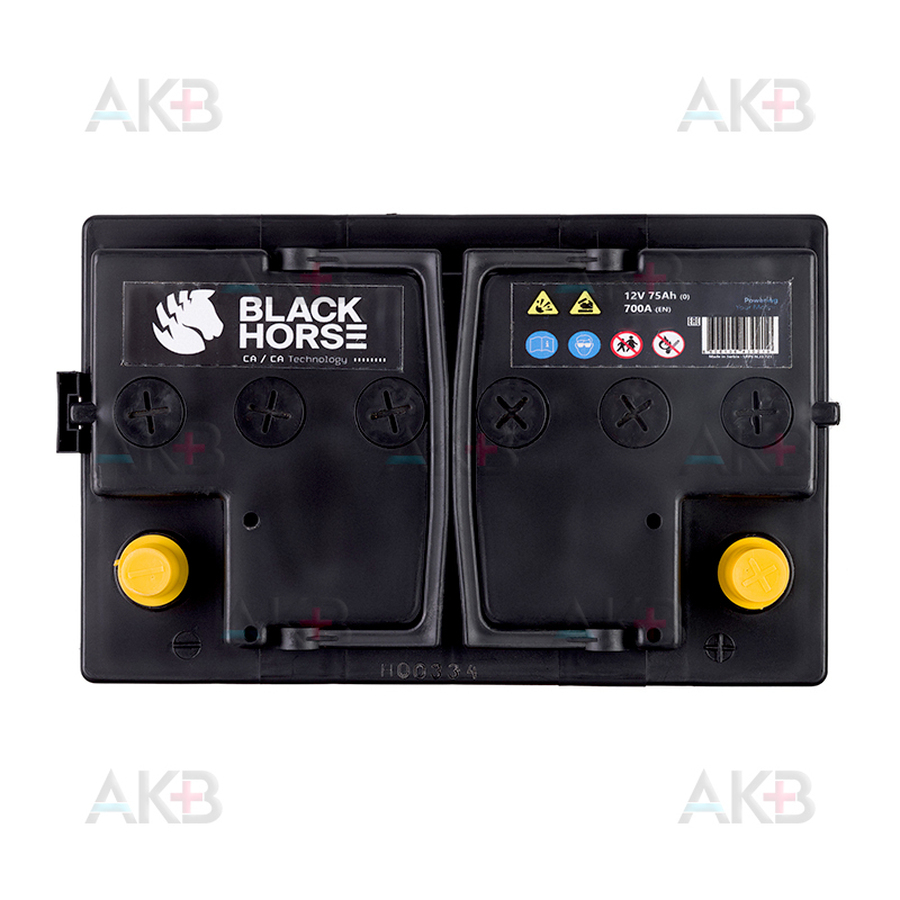 Автомобильный аккумулятор Black Horse 75L 700A 278x175x190