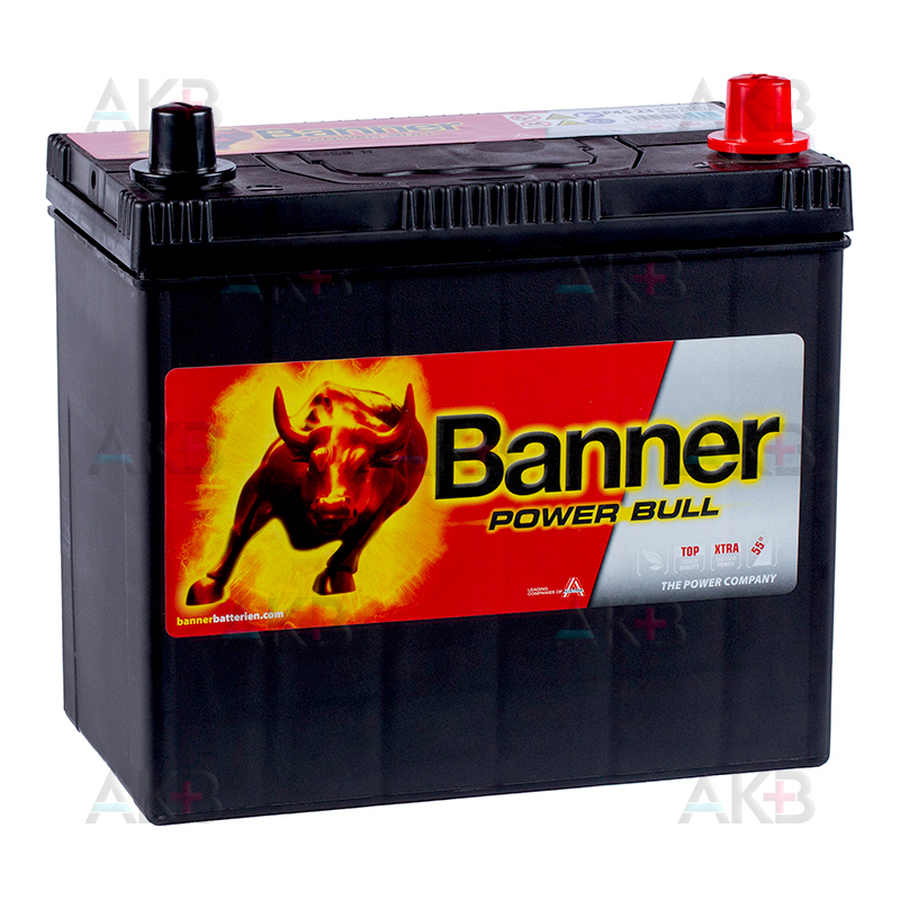 Автомобильный аккумулятор BANNER Power Bull (45 23) 45R 390A 236x126x227