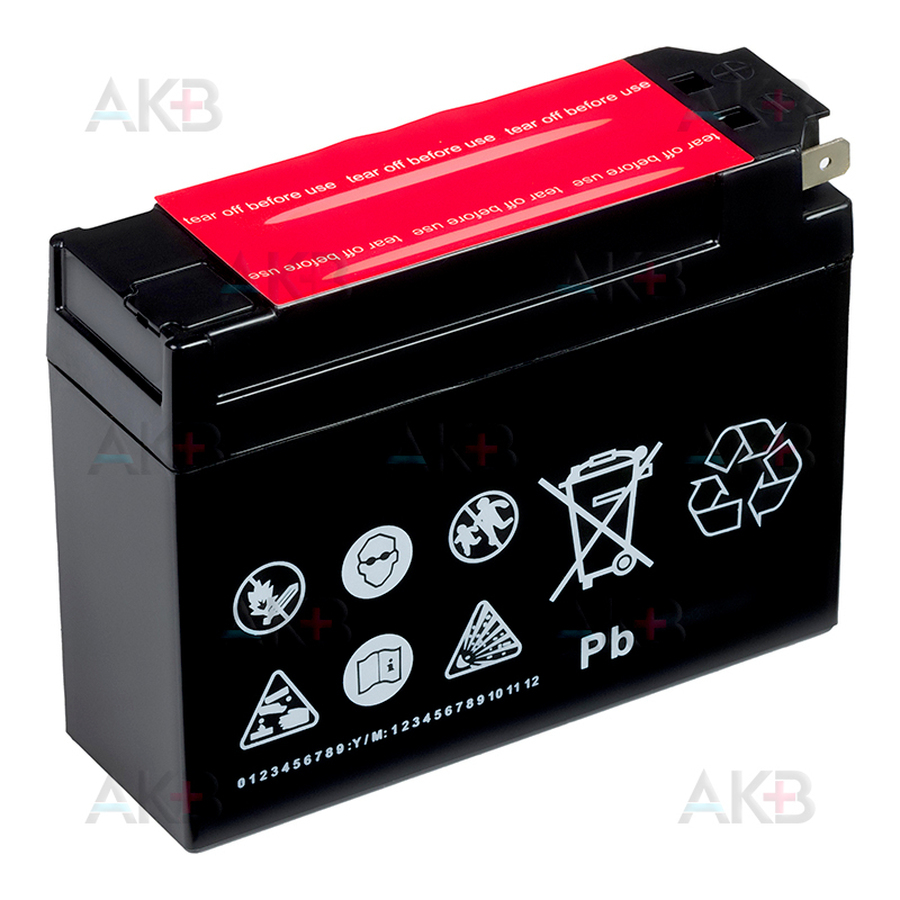 Мото аккумулятор Exide AGM сухозаряж. ET4B-BS 12V 2.3Ah 35A (114x39x86) обр. пол.