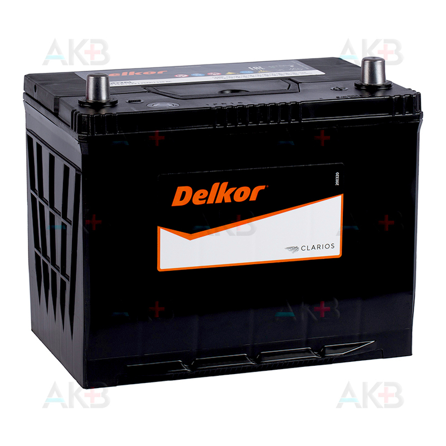 Автомобильный аккумулятор Delkor 80D26L (75R 600A 260x173x225)