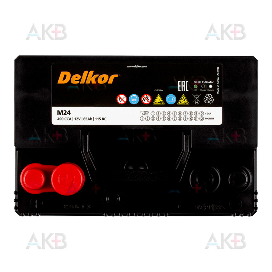 Автомобильный аккумулятор Delkor Marine M24 (65L 490A 275х172х229)