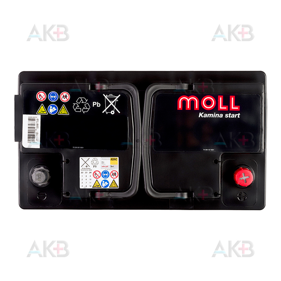 Автомобильный аккумулятор Moll Kamina Start 80SR низкий 680A (315x175x175)