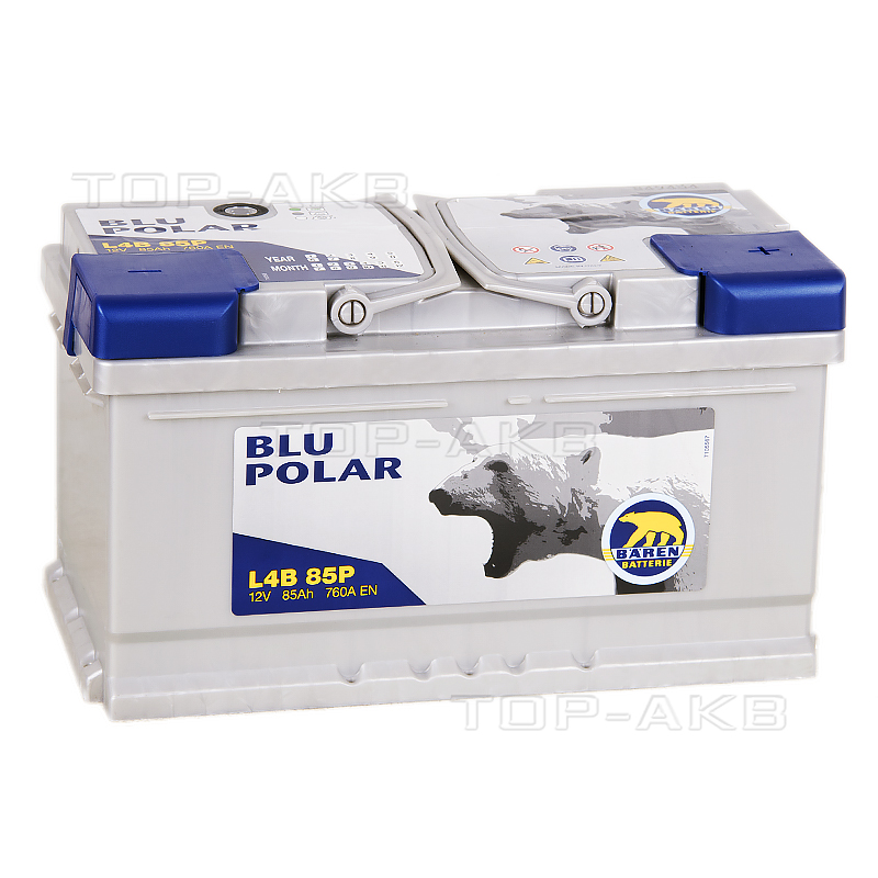 Автомобильный аккумулятор Baren Polar Blu 85R низкий 760A (315x175x175) L4B 85P