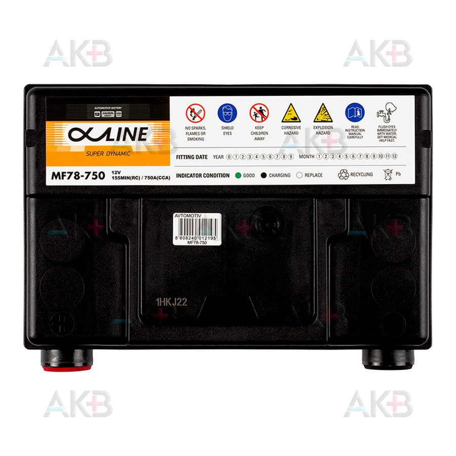 Автомобильный аккумулятор Alphaline SD 78-750 85L 750A 260x175x185 боковые клеммы