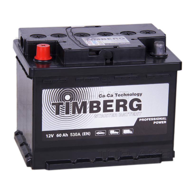 Автомобильный аккумулятор Timberg PRO 60L 530A 242x175x190