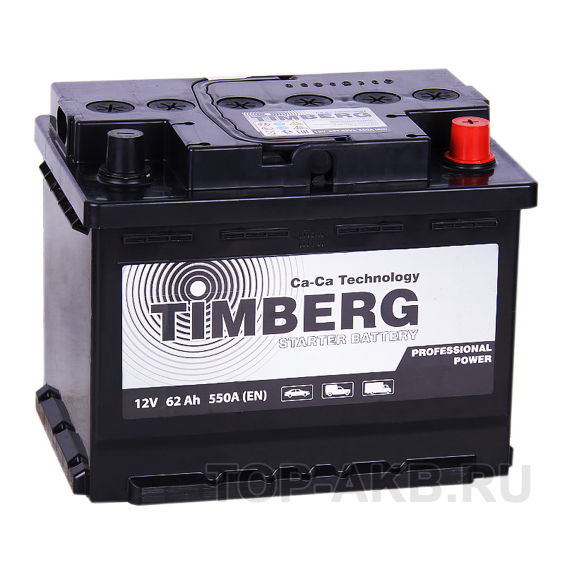 Автомобильный аккумулятор Timberg PRO 62R 550A 242x175x190