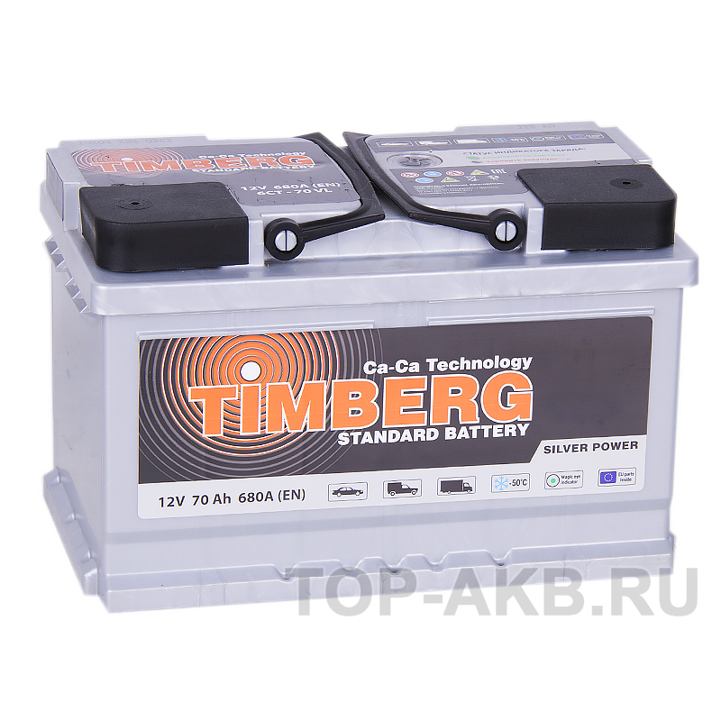 Автомобильный аккумулятор Timberg Silver 70R низкий 680A 278х175х175