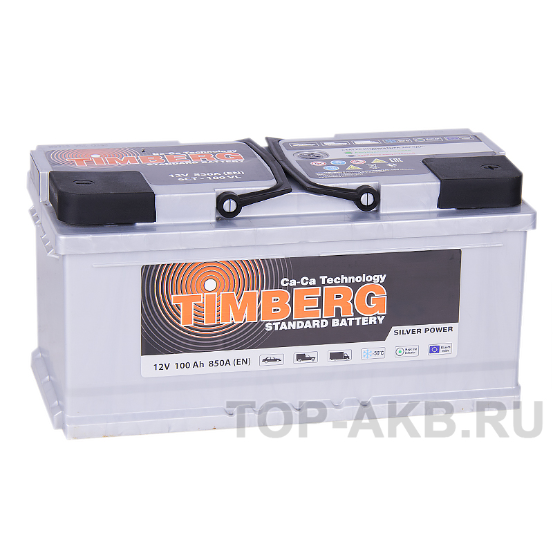 Автомобильный аккумулятор Timberg Silver 100R низкий 850A 353х175х175