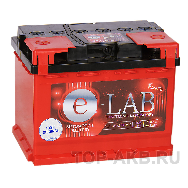 Автомобильный аккумулятор E-LAB 55L 490A (242x175x190)