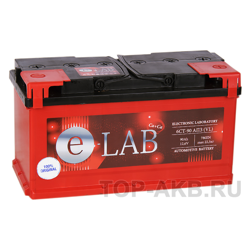 Автомобильный аккумулятор E-LAB 90R 780A (353x175x190)