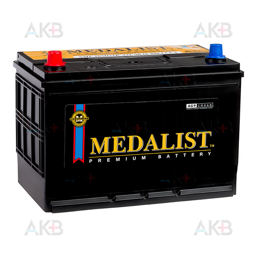 Автомобильный аккумулятор Medalist 105D31R (90L 780A 306x173x225)
