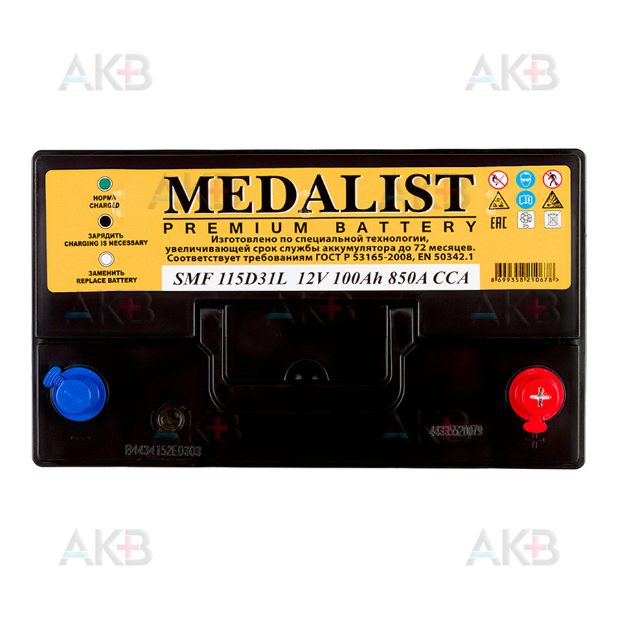 Автомобильный аккумулятор Medalist 115D31L (100R 850A 306x173x225)