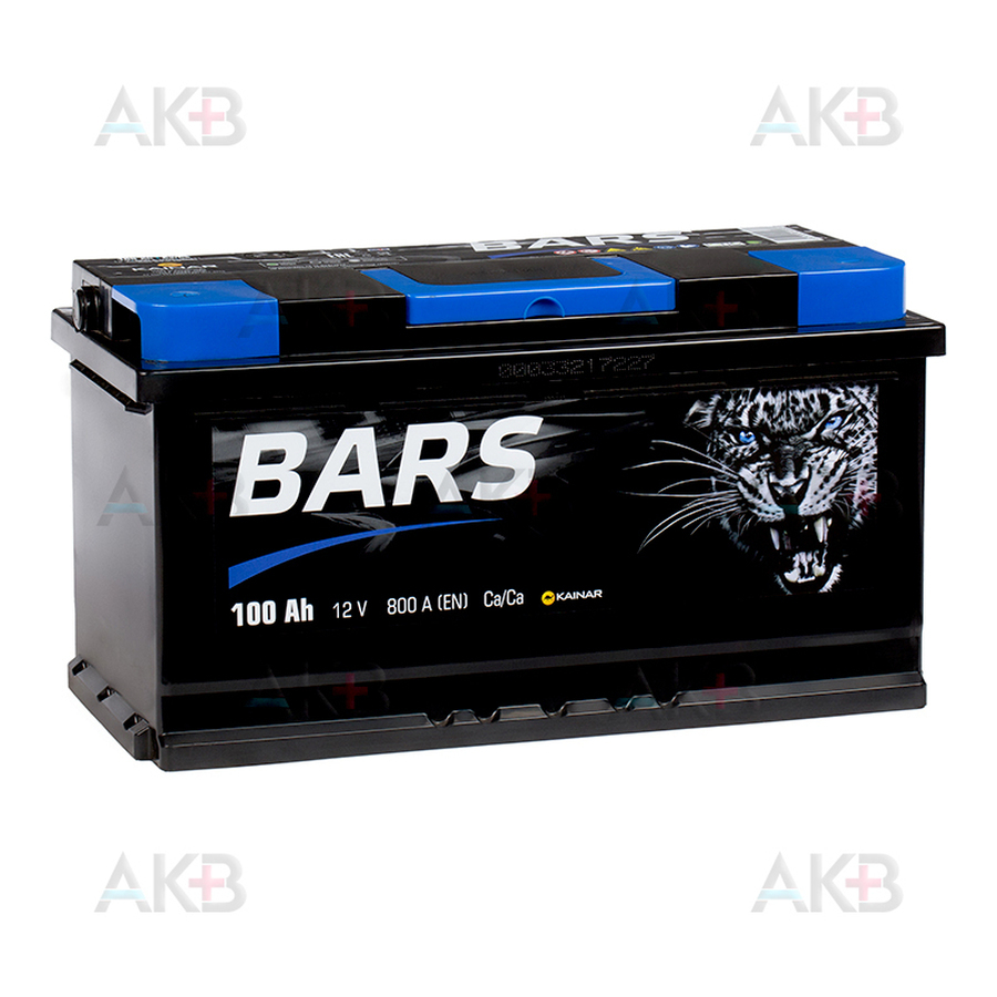 Автомобильный аккумулятор BARS 6СТ-100 АПЗ п.п. 100Ач 800A (353x175x190)