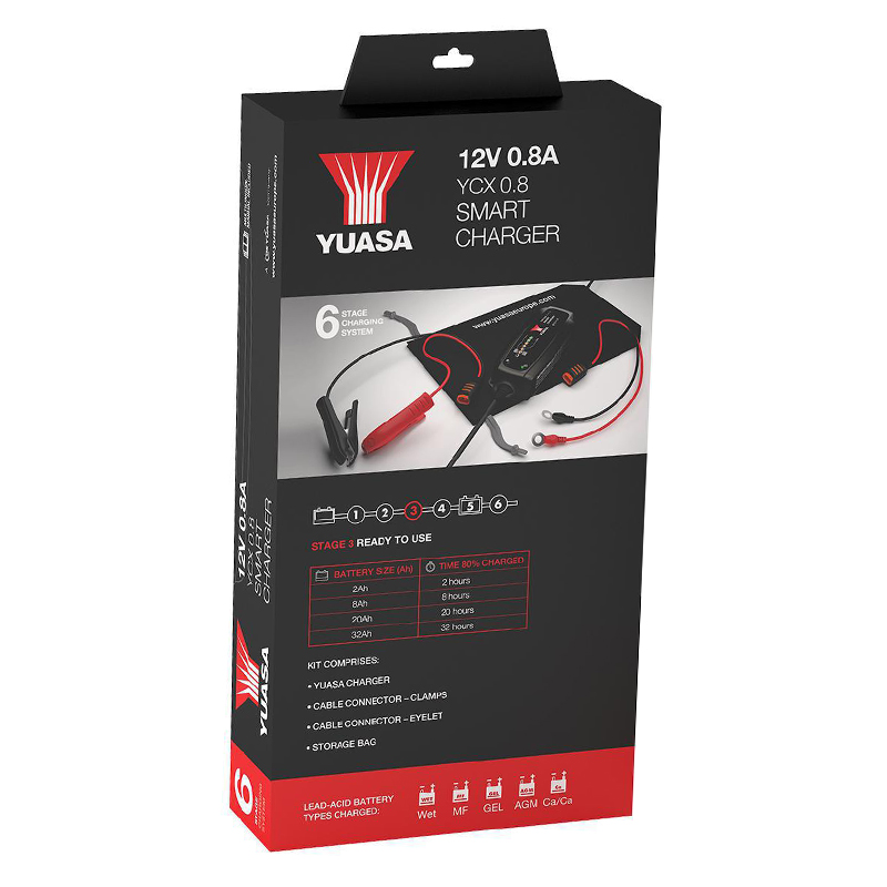 Зарядное устройство YUASA YCX08A12E (12B-0,8A)