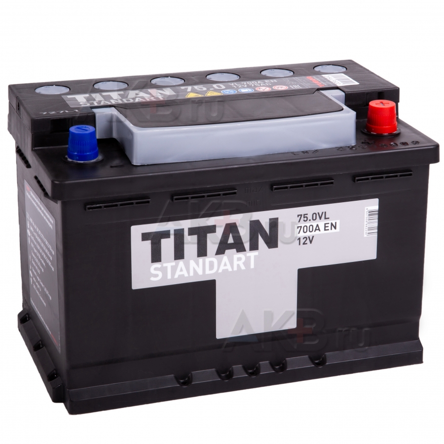 Автомобильный аккумулятор Titan Standart 75R 650A 278x175x190