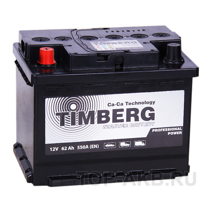 Автомобильный аккумулятор Timberg PRO 62L 550A 242x175x190