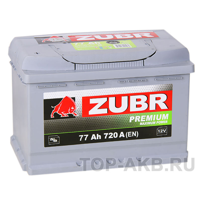 Автомобильный аккумулятор ZUBR Premium 77L 730A (278x175x190)