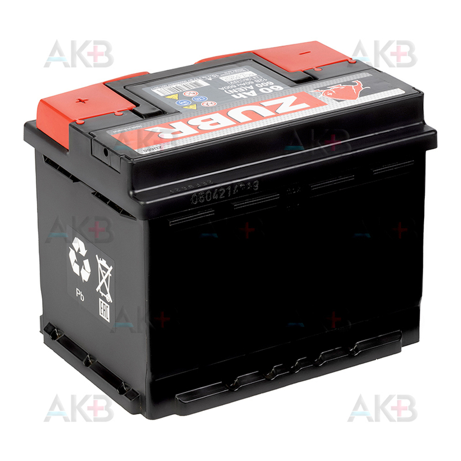 Автомобильный аккумулятор ZUBR Ultra 60R 600A (242x175x190)
