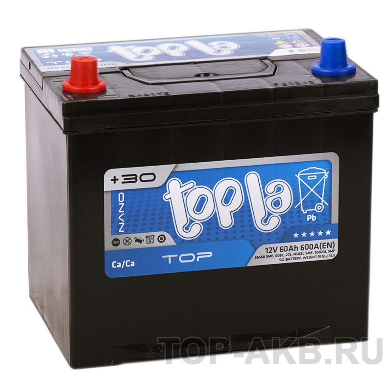 Автомобильный аккумулятор Topla Top JIS 60L 600А 230x173x220 118960 56069