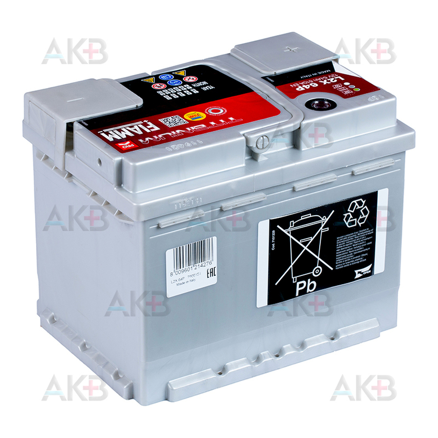 Автомобильный аккумулятор Fiamm Titanium Pro 64 Ач 610A прям. пол. (241x175x190) L2X 64P