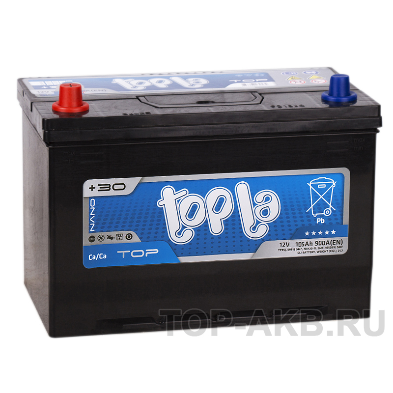 Автомобильный аккумулятор Topla Top JIS 105D31R (105L 900А 301x175x220) 118305 60519