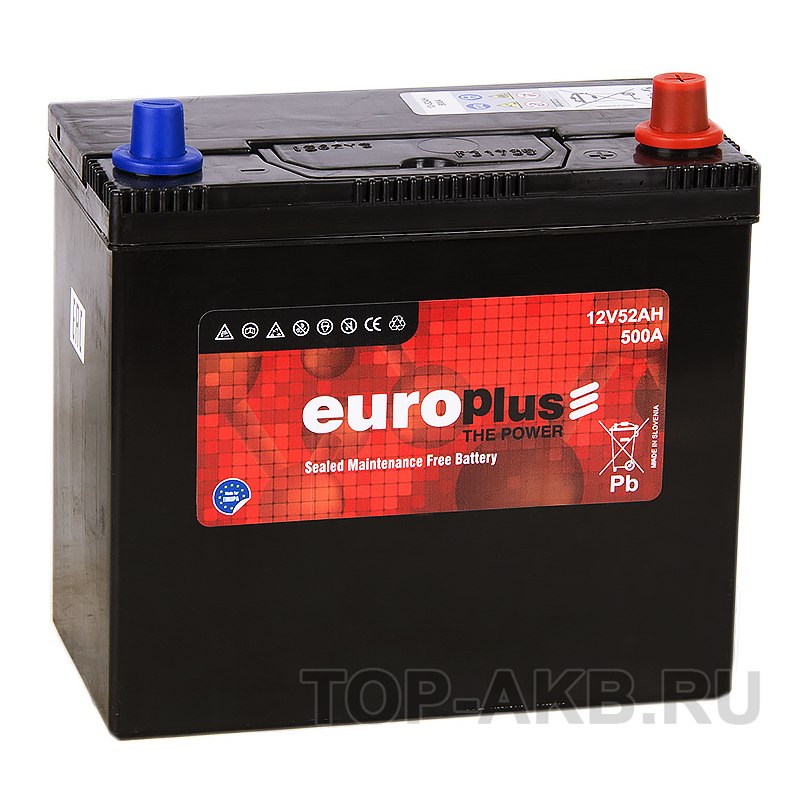 Автомобильный аккумулятор Europlus Asia 52R 500A (237x134x226) 111052