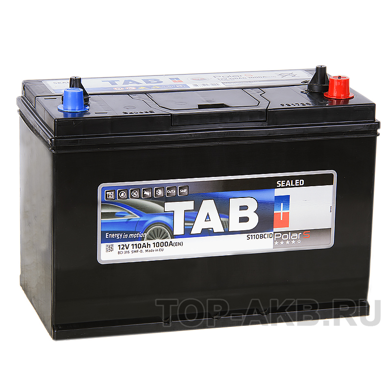 Автомобильный аккумулятор Tab Polar S 110BCID конус и резьба 110R (1000А 330x173x237) 246610 BCI 31S SMF-D