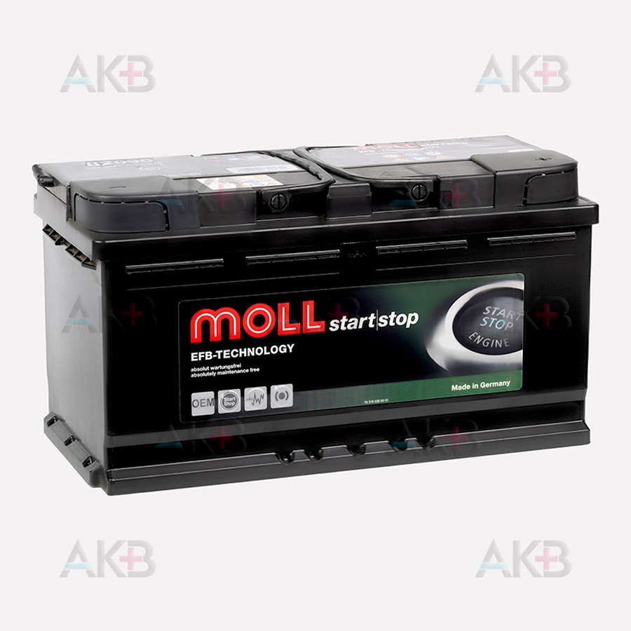 Автомобильный аккумулятор Moll EFB 95R Start-Stop 900A 353x175x190