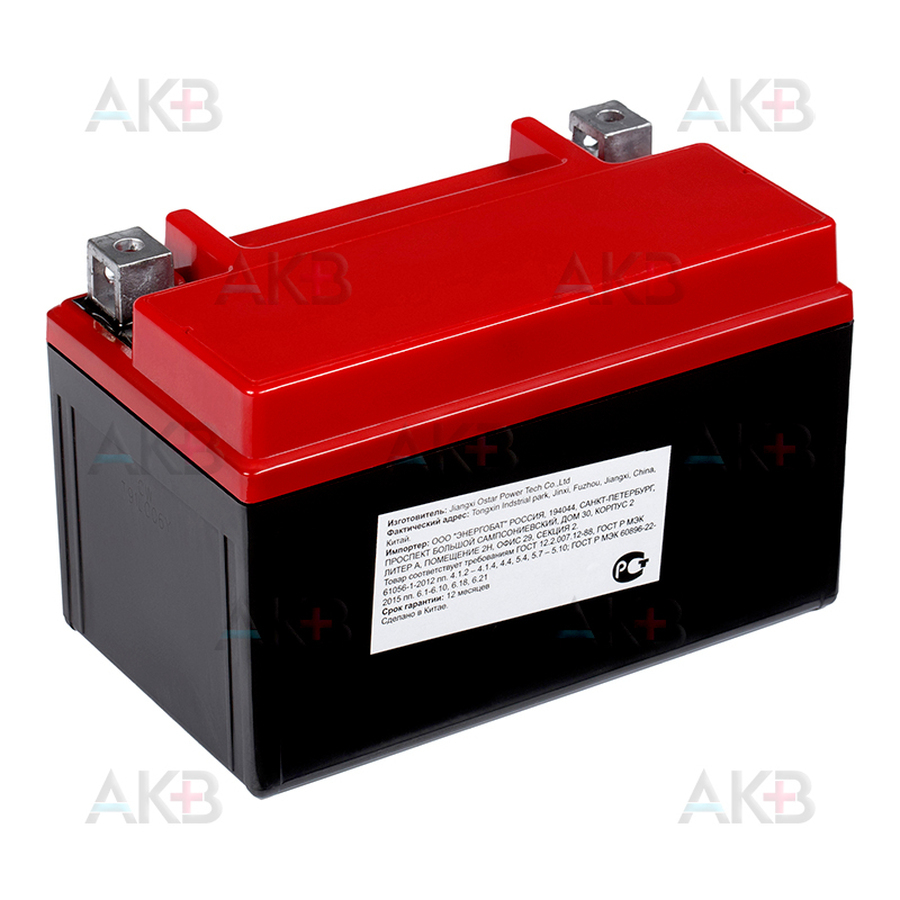 Мото аккумулятор WBR MT12-7 AGM 7 Ач 90А прямая пол.(150x87x93) YTX7A-BS