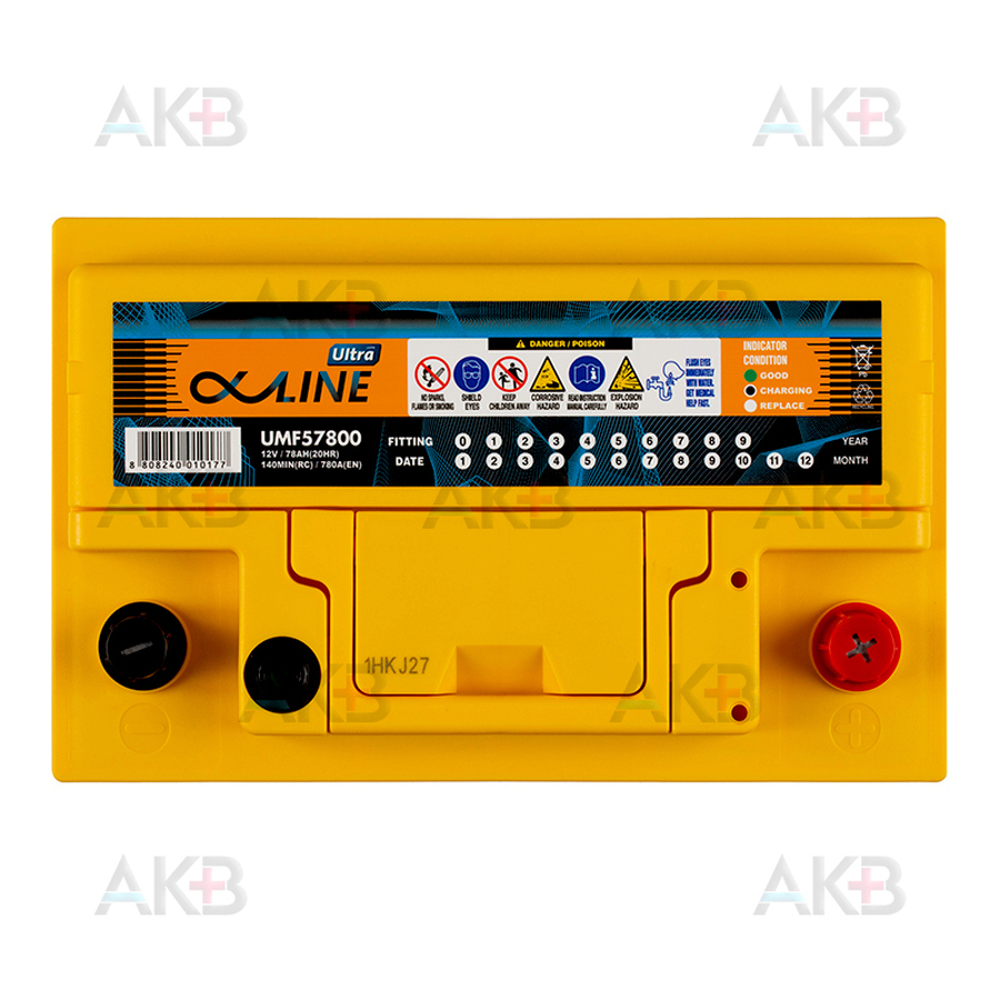 Автомобильный аккумулятор Alphaline Ultra 78R L3 780A (278x175x190) 57800