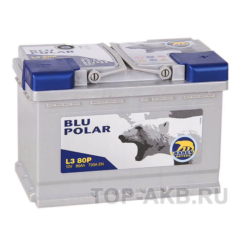 Автомобильный аккумулятор Baren Polar Blu 80R 730A 278x175x190 (L380P)