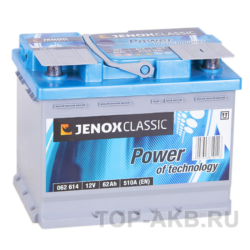 Автомобильный аккумулятор Jenox Classic 62R 510A 242x175x190