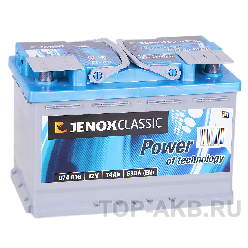 Автомобильный аккумулятор Jenox Classic 74R 680A 278x175x190