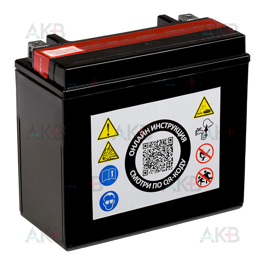 Мото аккумулятор RDrive YTX20L-BS 12V 18,9Ah 270А обр. пол. AGM сухозаряж. (176x87x154) eXtremal SILVER