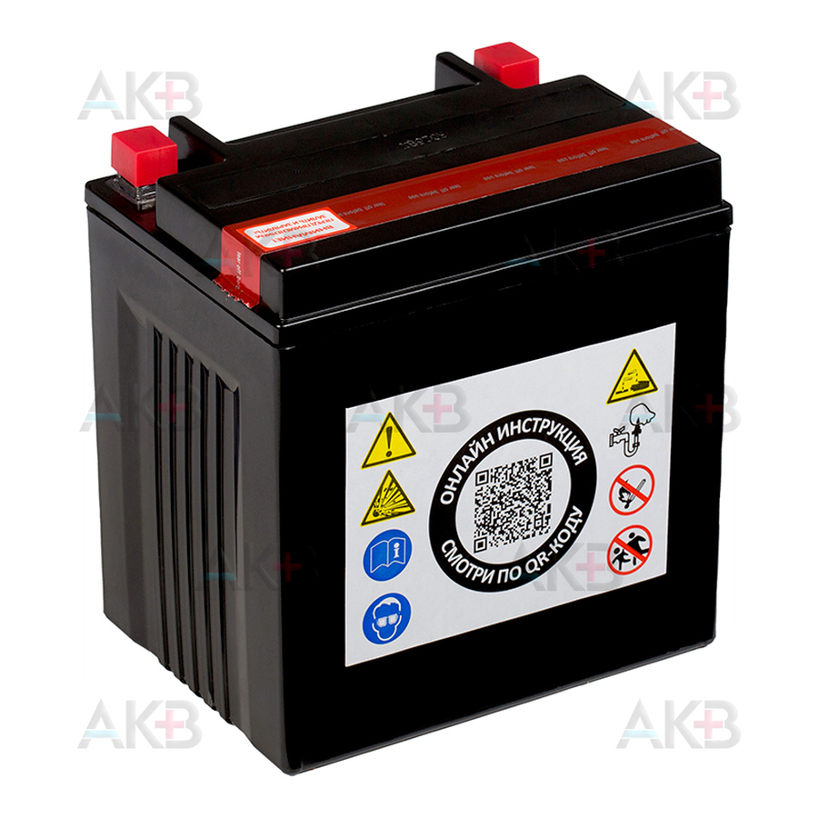 Мото аккумулятор RDrive YIX30L-BS 12V 31,6Ah 385Аобр. AGM сухозаряж. (166х126х175) eXtremal SILVER