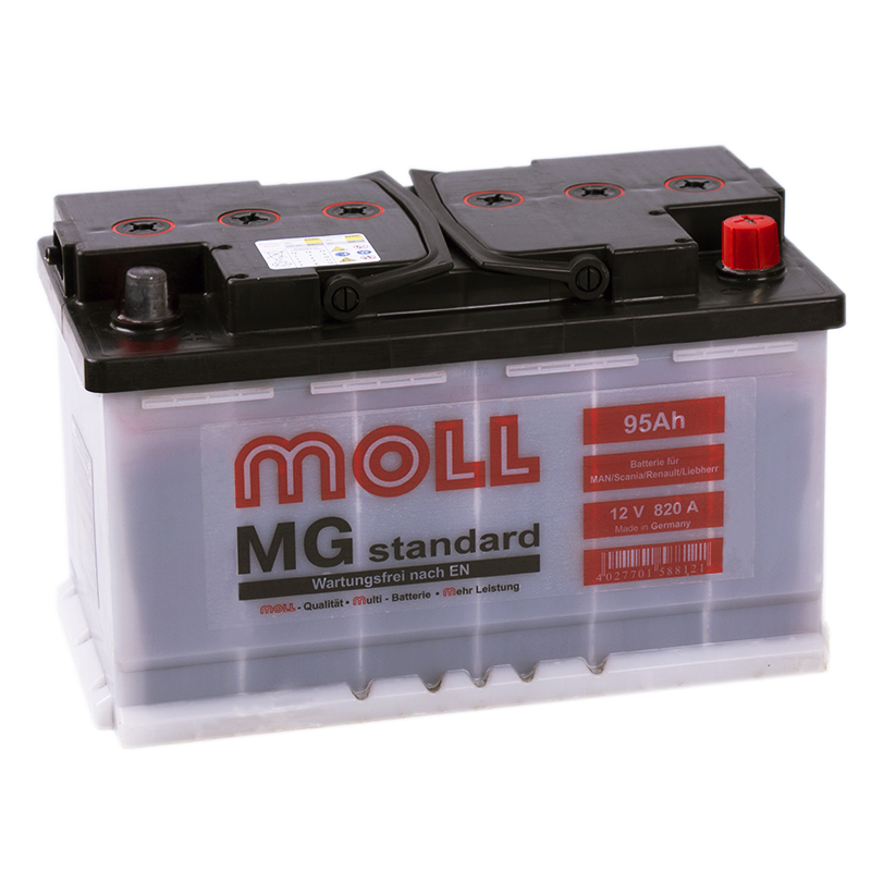 Автомобильный аккумулятор Moll MG Standard 95R 820A 315x175x190