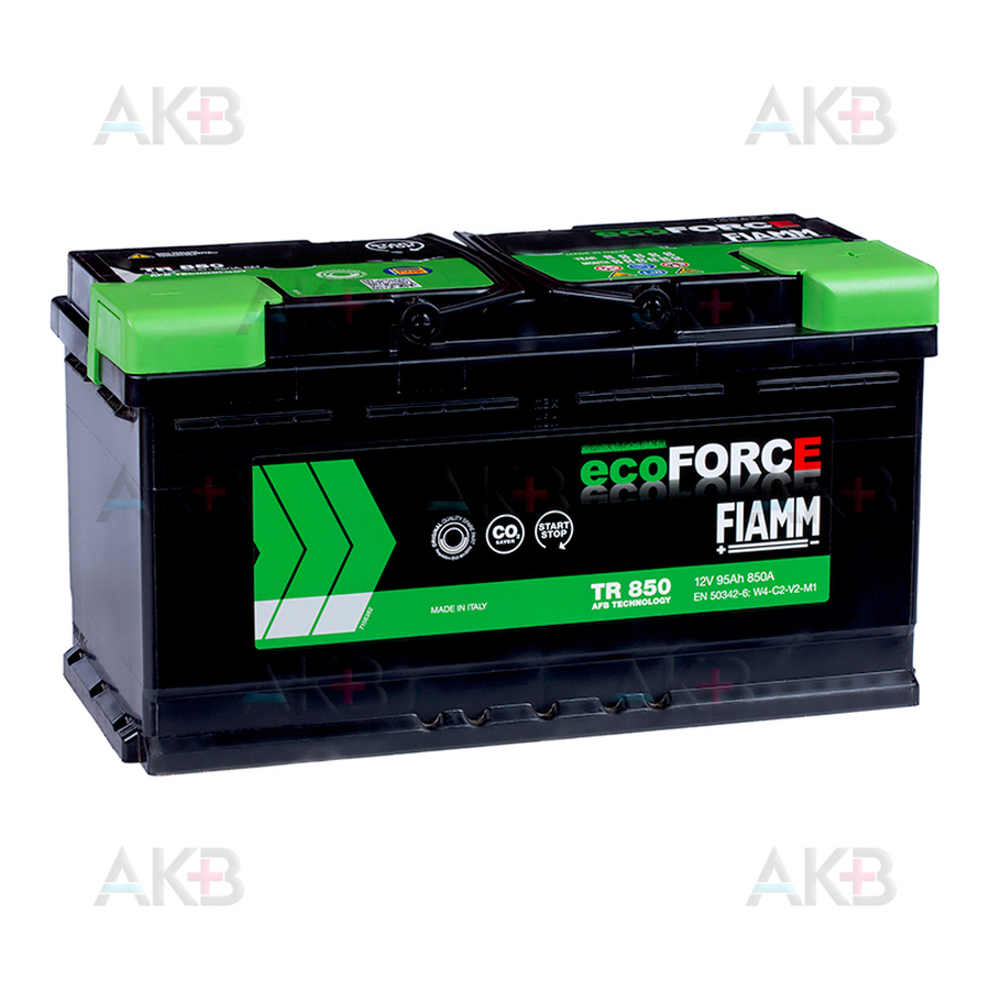 Автомобильный аккумулятор Fiamm Ecoforce AFB 95R 850A (353x175x190) EFB Start-Stop TR850