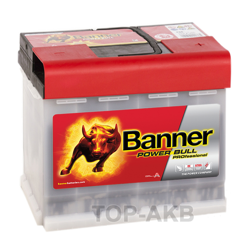Автомобильный аккумулятор BANNER Power Bull Pro (50 40) 50R 420A 207x175x190