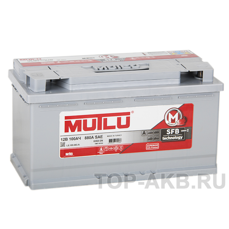 Автомобильный аккумулятор Mutlu 100L 830A 353x175x190