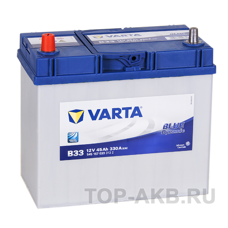 Автомобильный аккумулятор Varta Blue Dynamic B33 45L 330A 238x129x227 уз. кл.