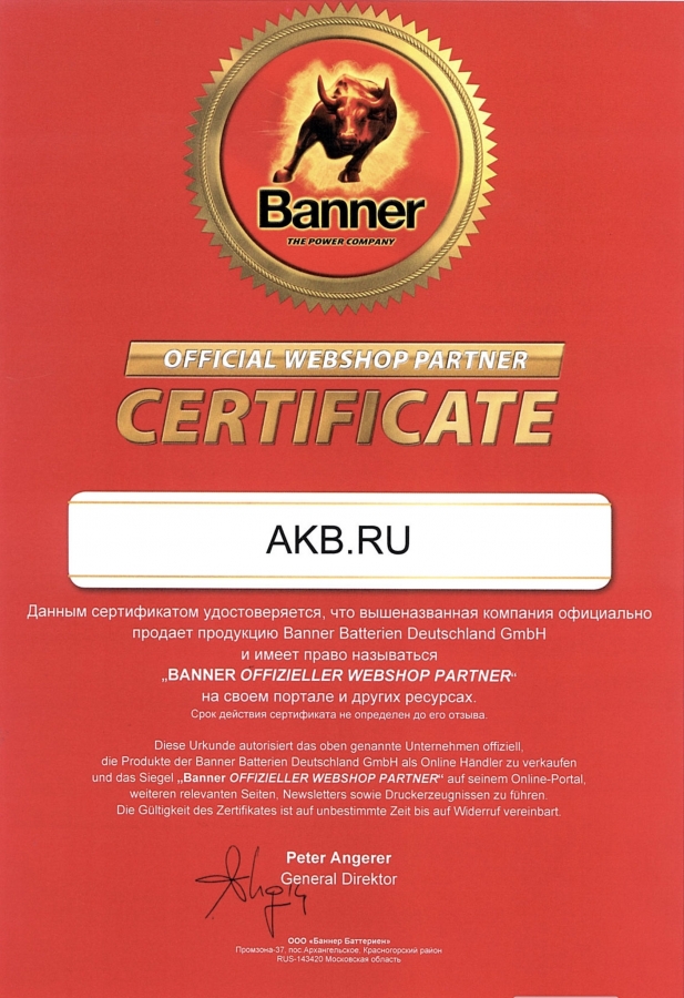 Автомобильный аккумулятор BANNER Power Bull Pro (63 42) 63R низкий 600A 242x175x175