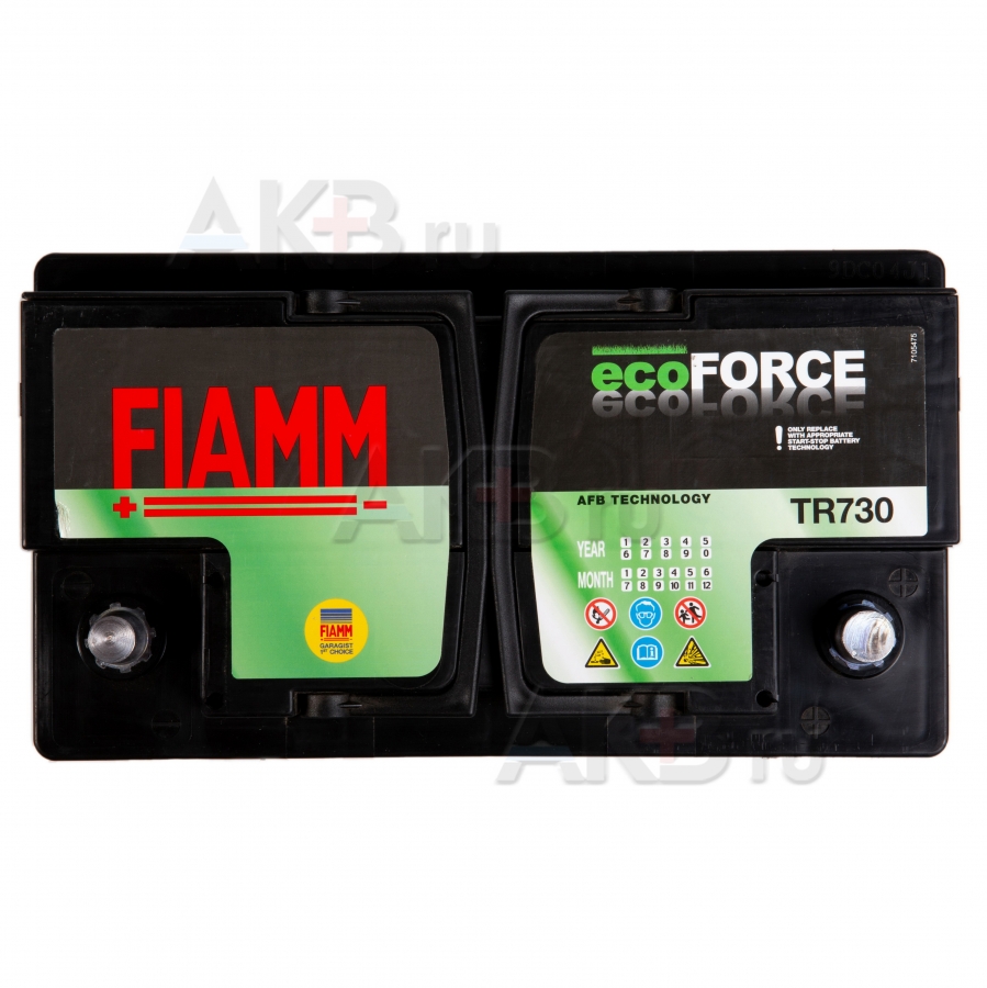 Автомобильный аккумулятор Fiamm Ecoforce AFB 75R низкий 730A (315x175x175) EFB Start-Stop TR730