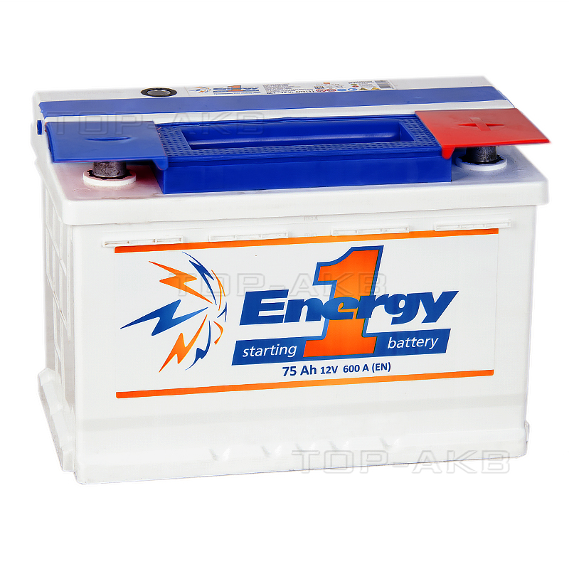 Автомобильный аккумулятор Energy ONE 75R 600А 278x175x190