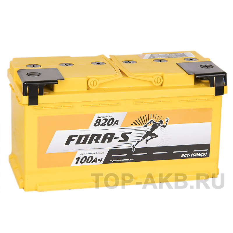 Автомобильный аккумулятор FORA-S 100R 820A 353x175x190