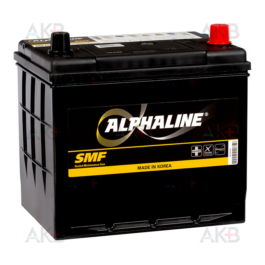 Автомобильный аккумулятор Alphaline Standard 75D23L 65R 580A 232x172x220