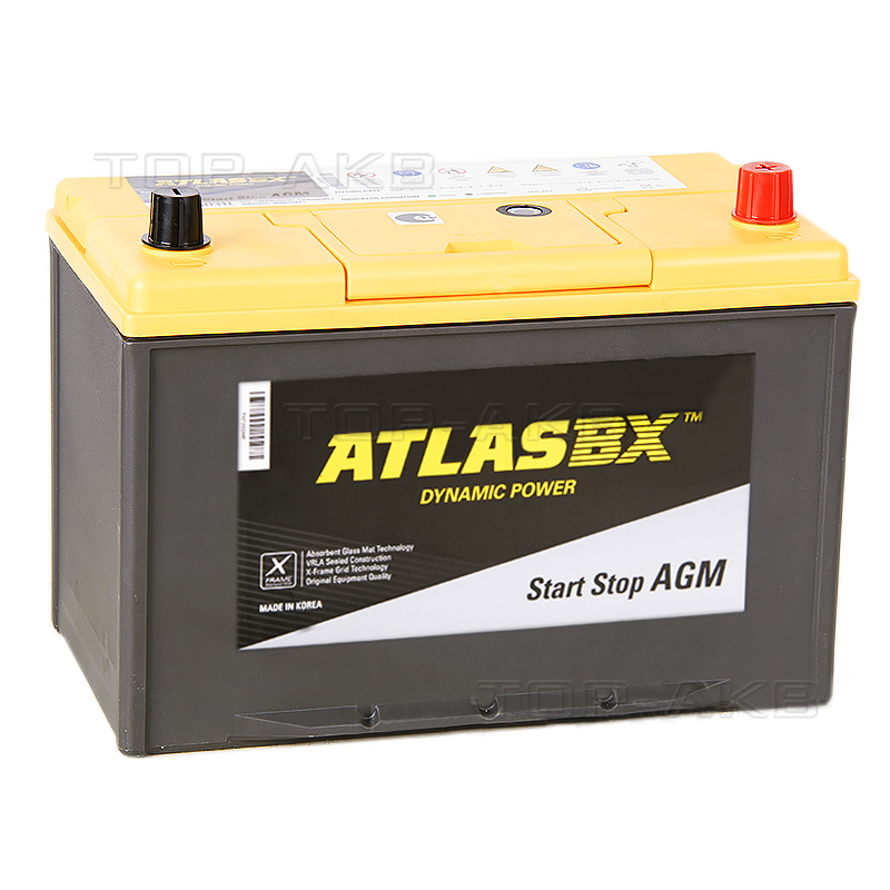 Автомобильный аккумулятор Atlas AGM AX S115D31L (90R 800A 306x175x225)