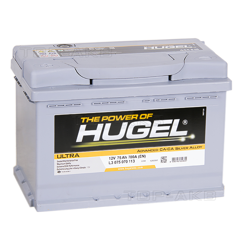 Автомобильный аккумулятор Hugel Ultra 75L 700A (278x175x190) L3 075 070 113