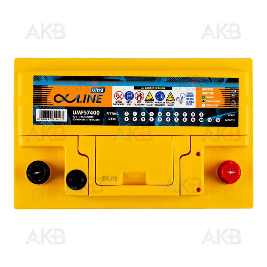 Автомобильный аккумулятор Alphaline Ultra 74R LB3 750A (278x175x175) 57400