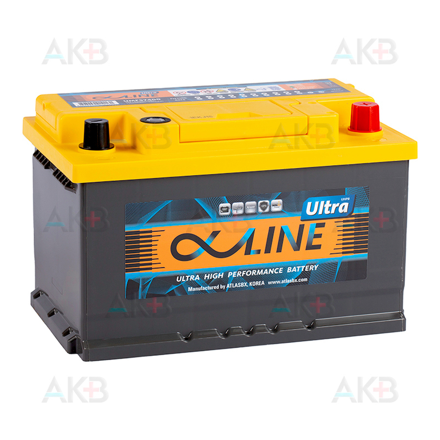 Автомобильный аккумулятор Alphaline Ultra 74R LB3 750A (278x175x175) 57400